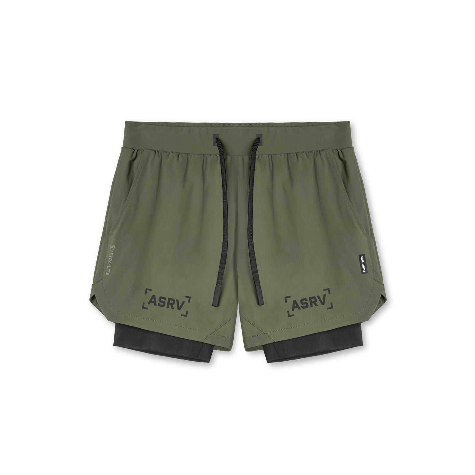 0622. Tetra-Lite® 5" Liner Short - Olive/Black