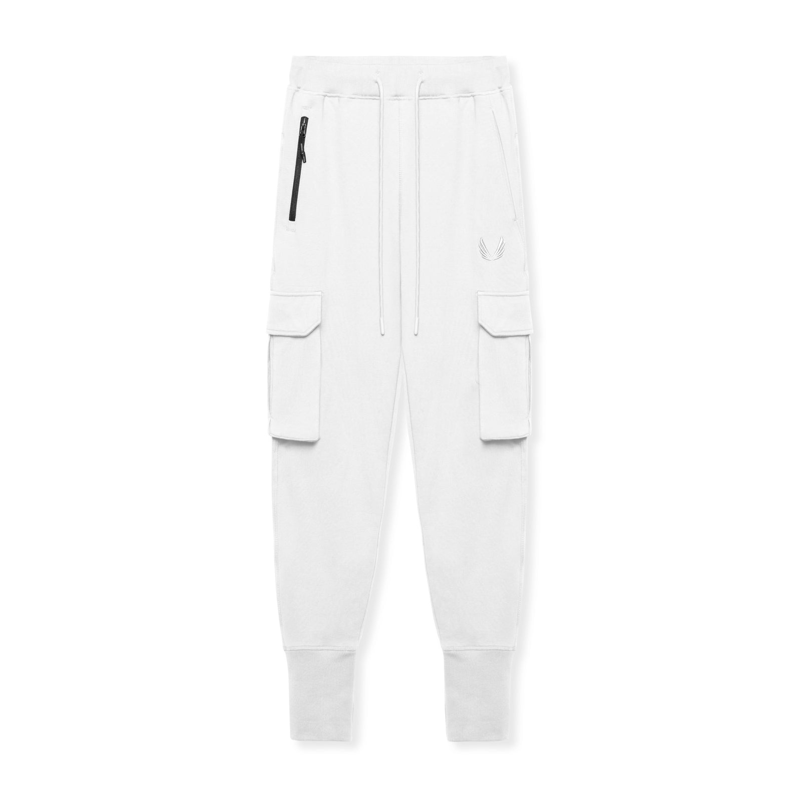 0654. Tech-Terry™ Cargo High Rib Jogger - White