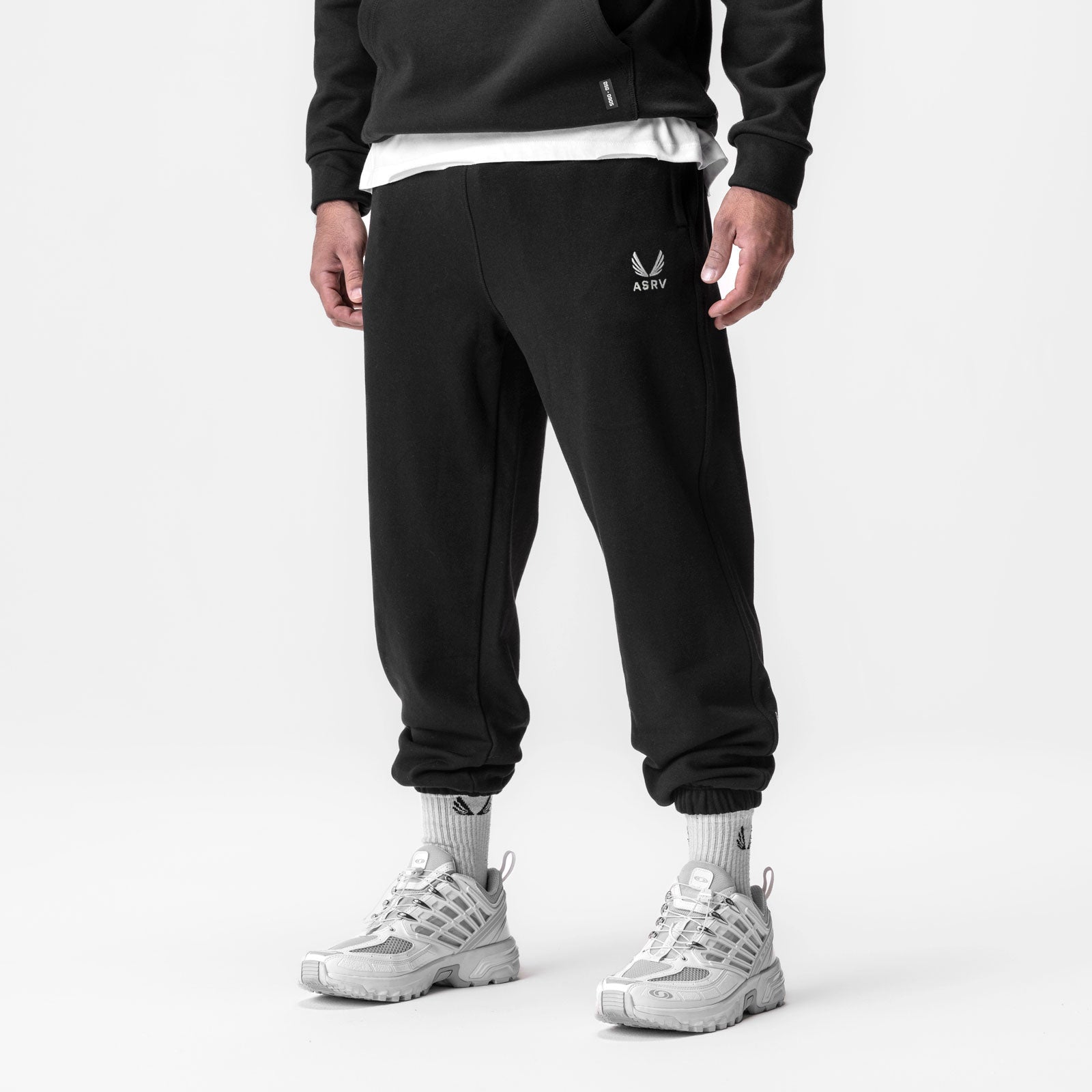 0655. Tech-Terry™ Oversized Sweats - Black "Emblem"