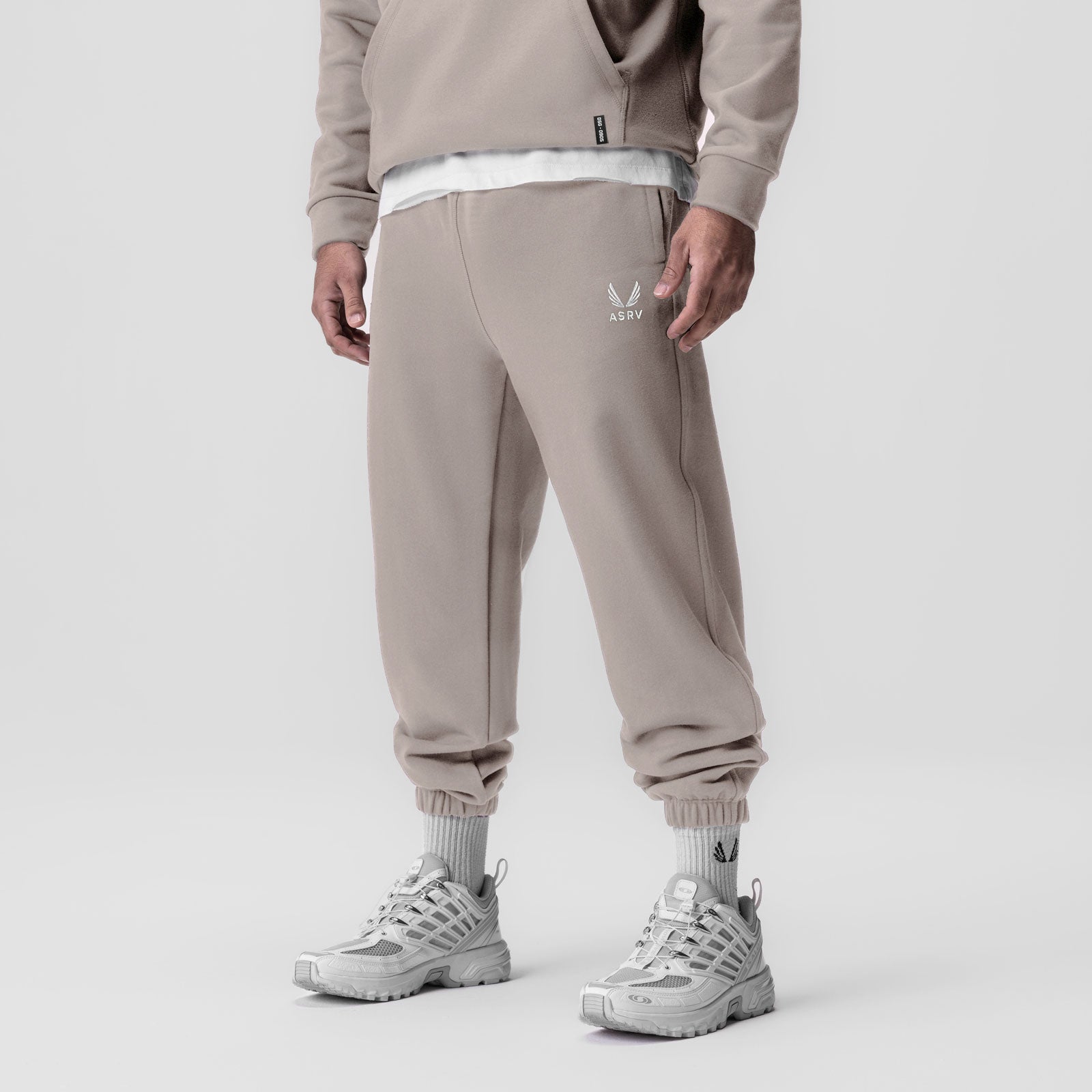 0655. Tech-Terry™ Oversized Sweats - Chai "Emblem"