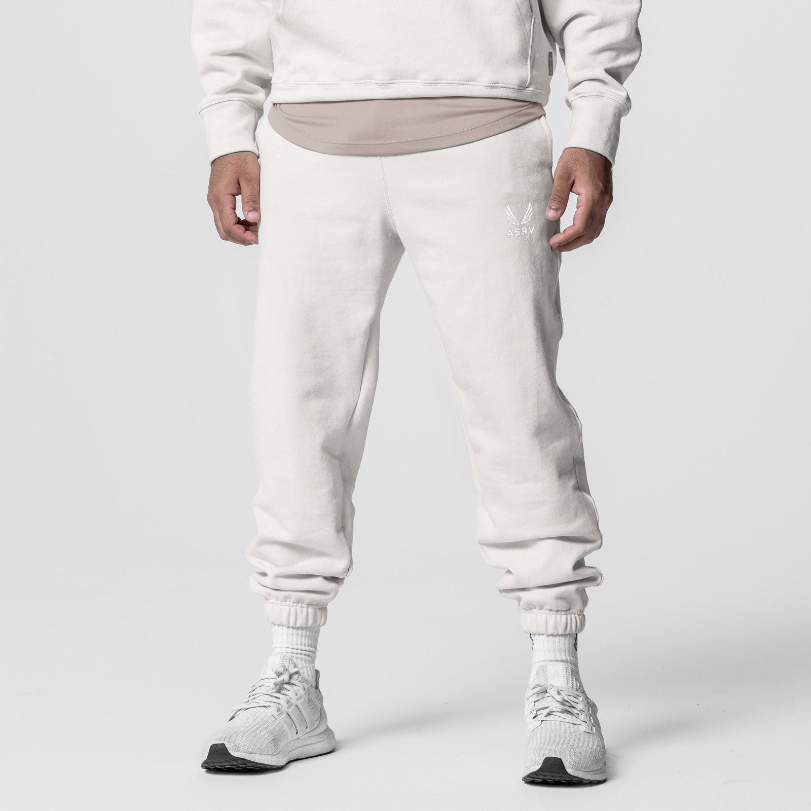 0655. Tech-Terry™ Oversized Sweats - Stone "Emblem"