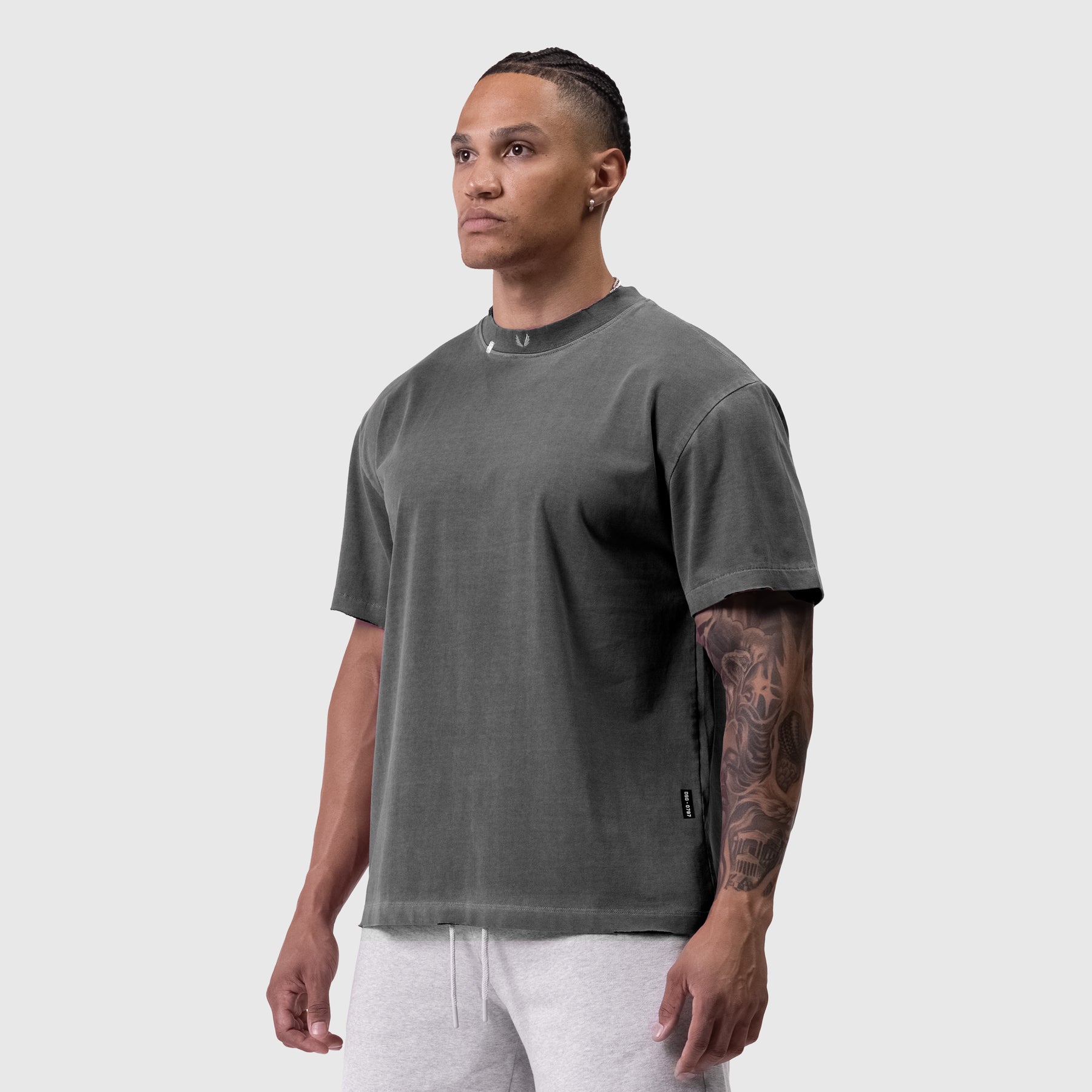 0797. Tech Essential™ Relaxed Tee - Faded Grey