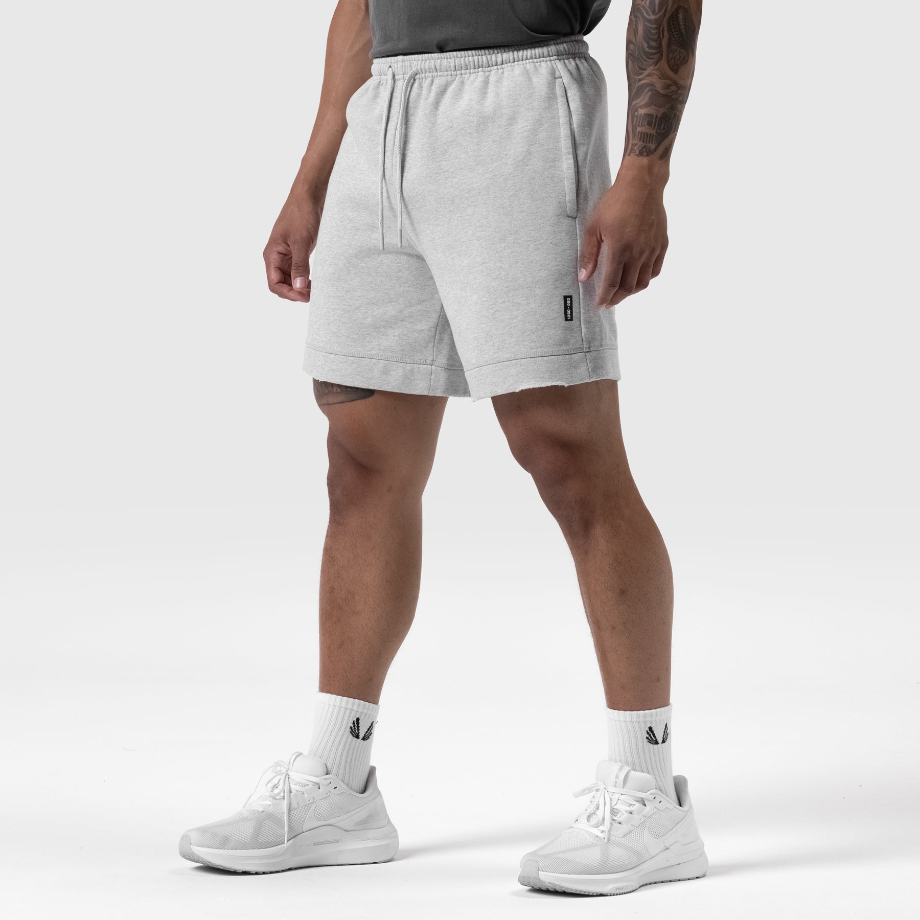0921. Tech Essential™ Sweat Short - Heather Grey