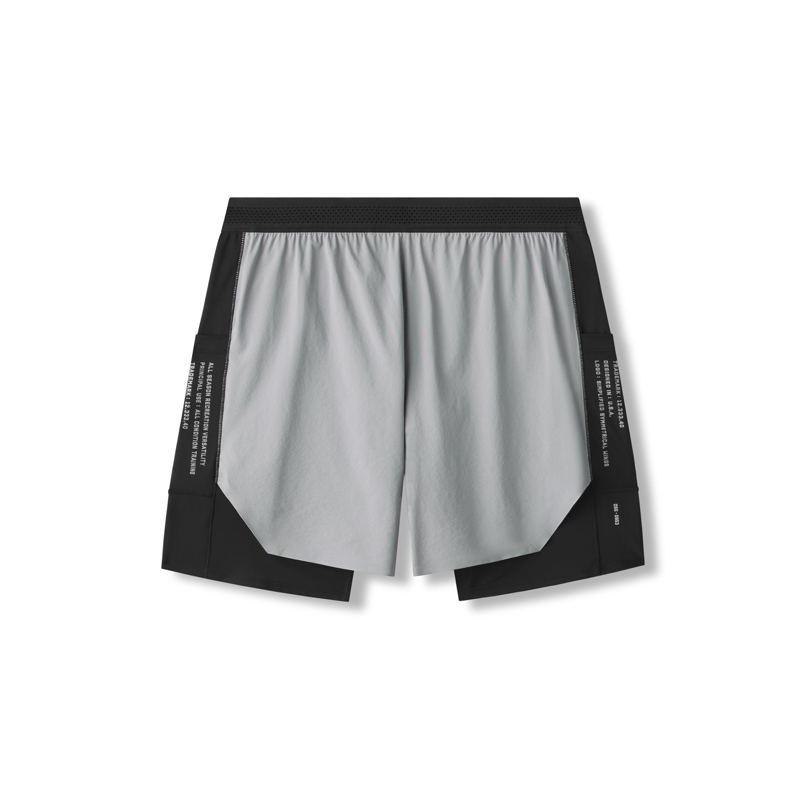 0953. Aerotex™ Hybrid Liner Short - Slate Grey/Black