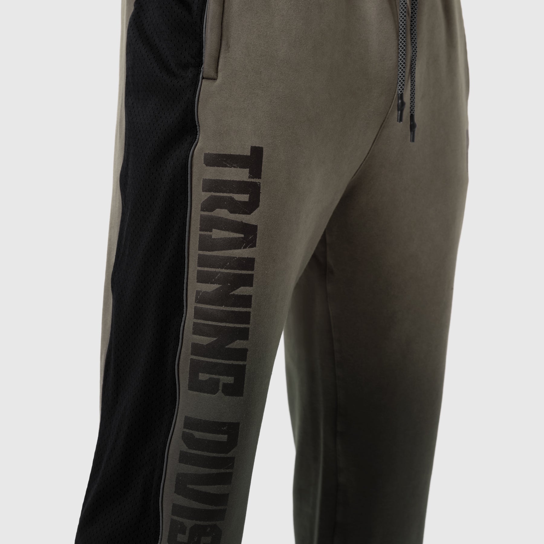1120. Tech-Terry™ Mesh Panel Sweats - Olive "Blade TD"