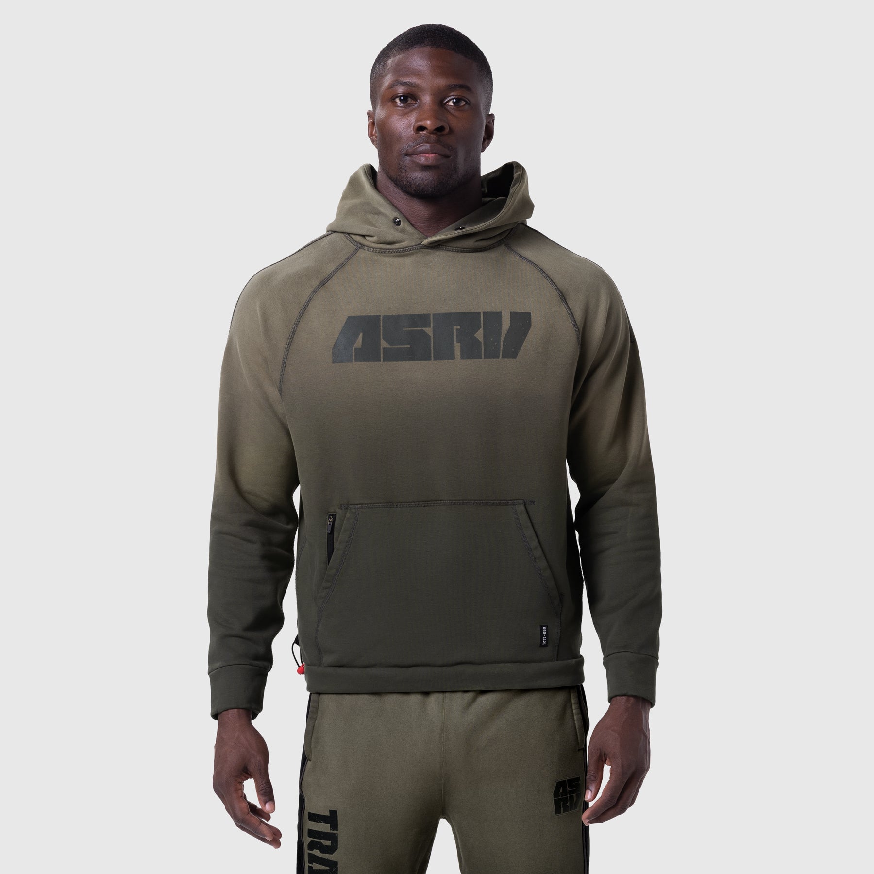 1121. Tech-Terry™ Training Hoodie - Olive Sun Fade "Blade"