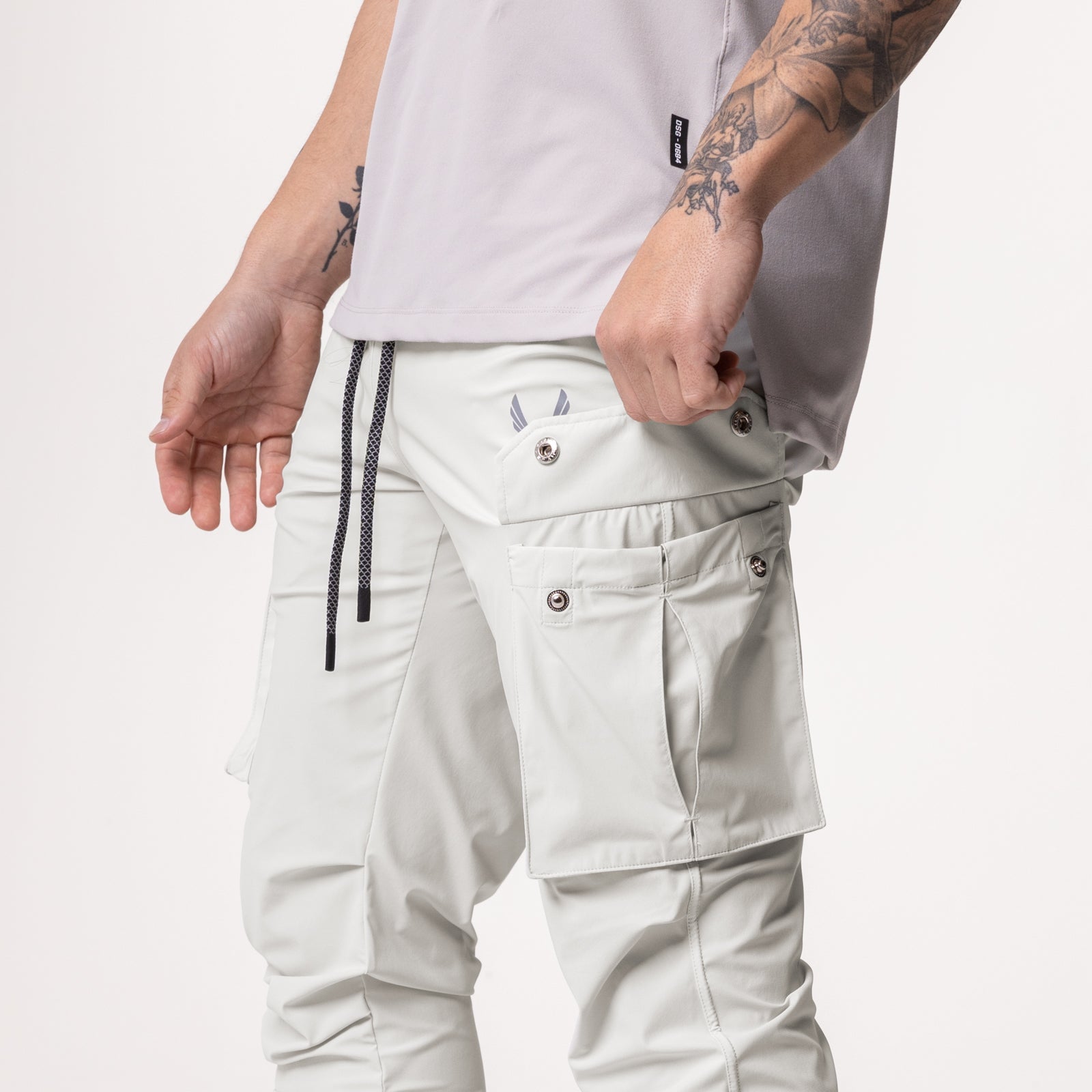 0437. Tetra-Lite® Cargo High Rib Jogger - Stone Reflective