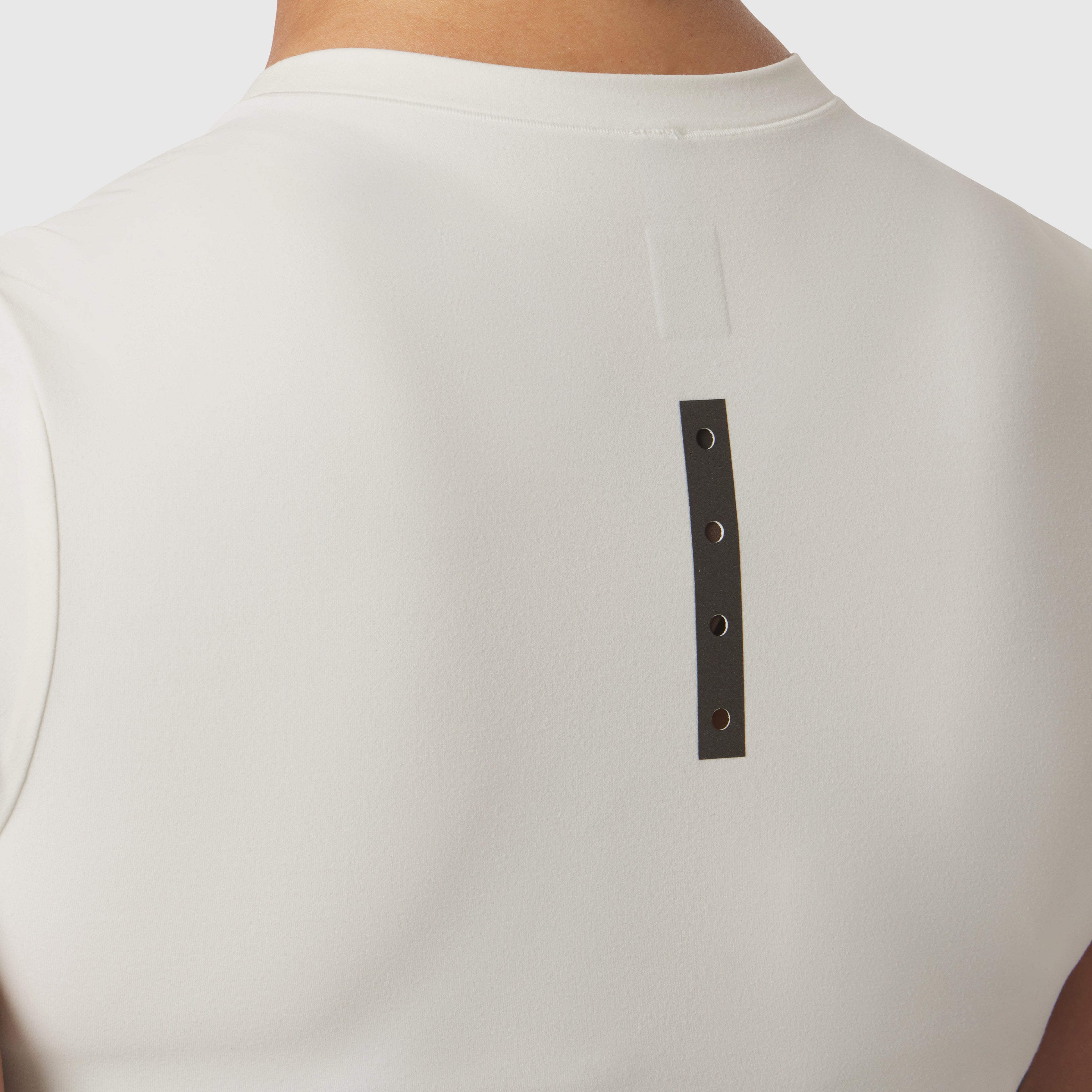 W019. LYCRA® Cropped Tee - Ivory Cream