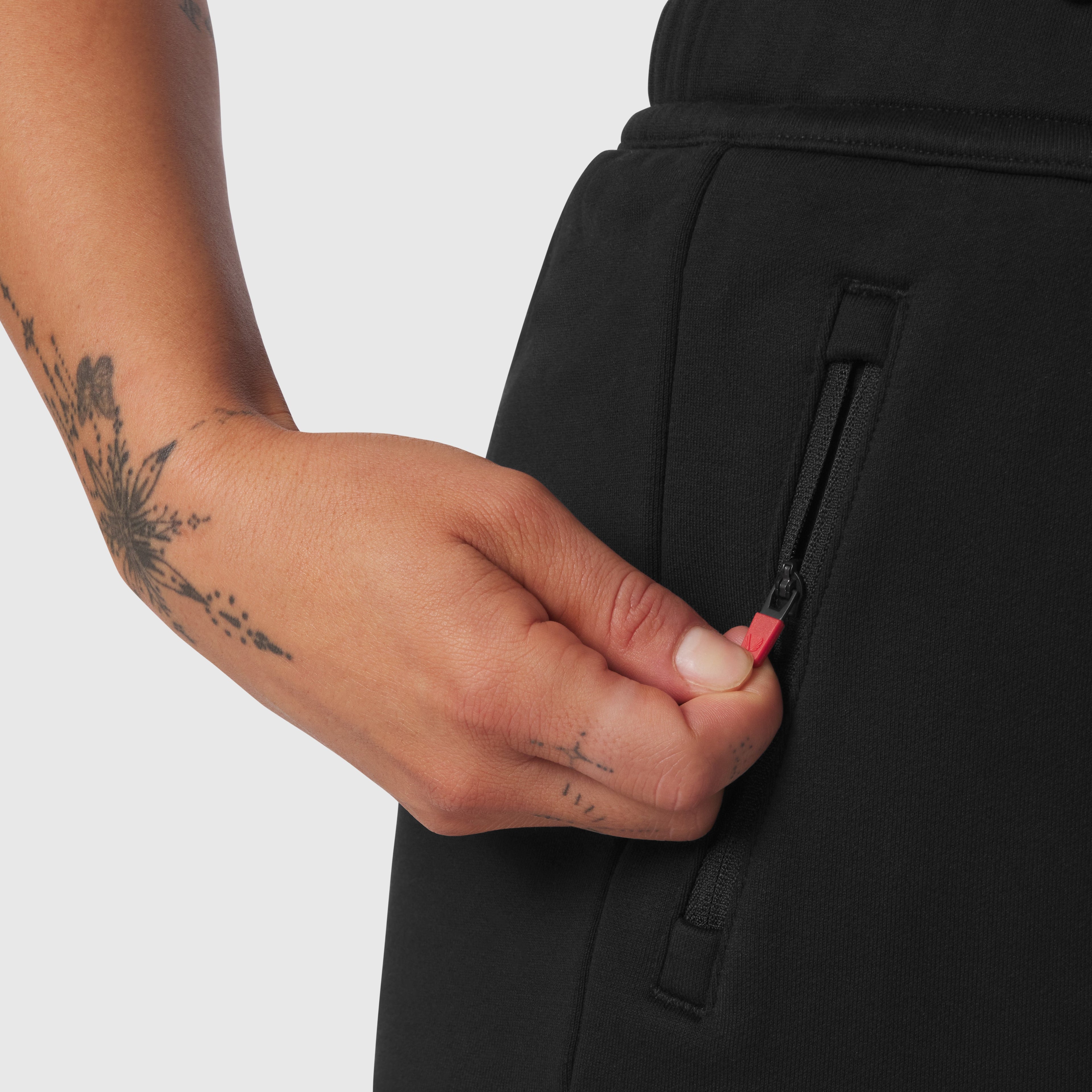 W034. Sorona® Terry Straight Leg Sweats - Black