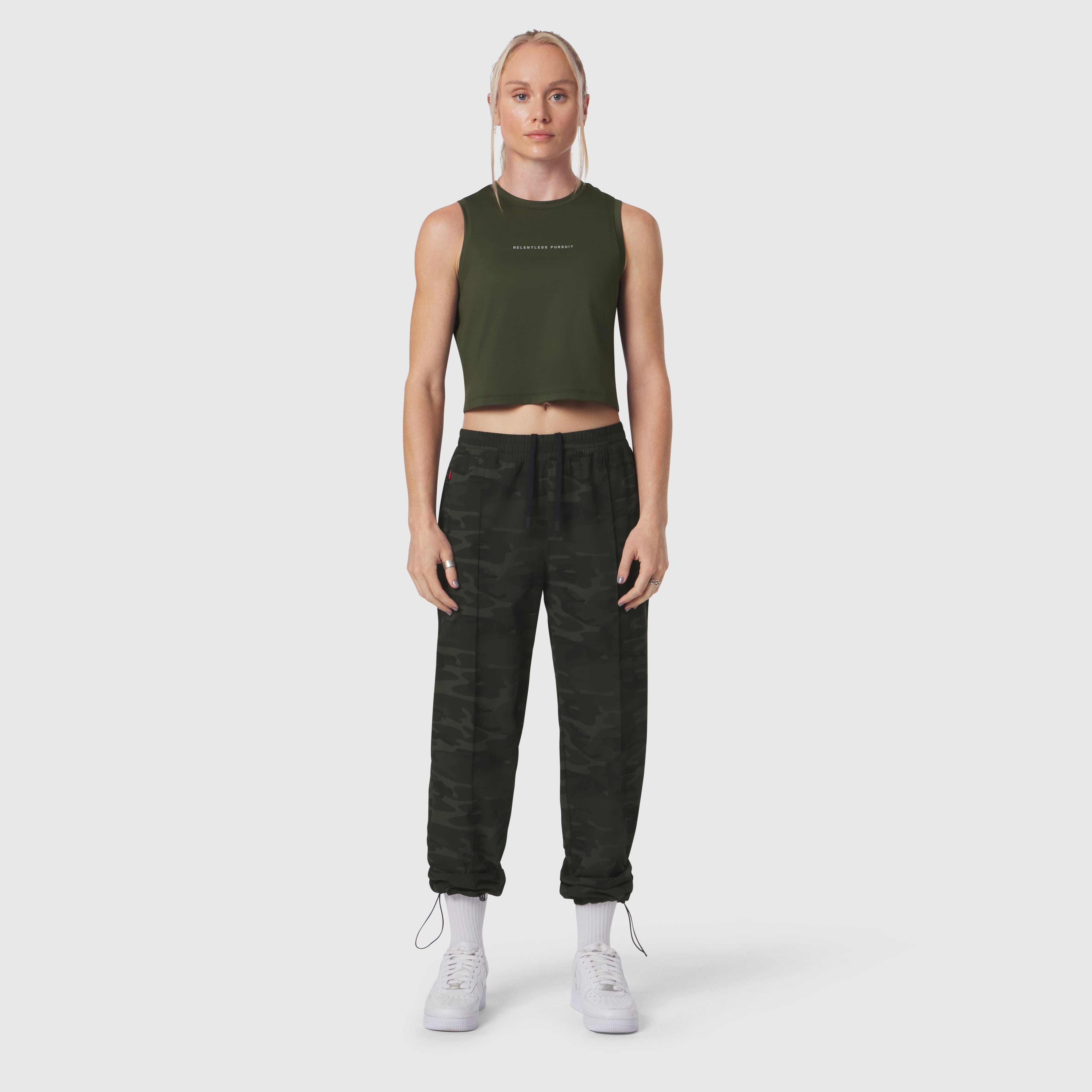 W036. Ripstop Relaxed Track Pant - Dark Camo
