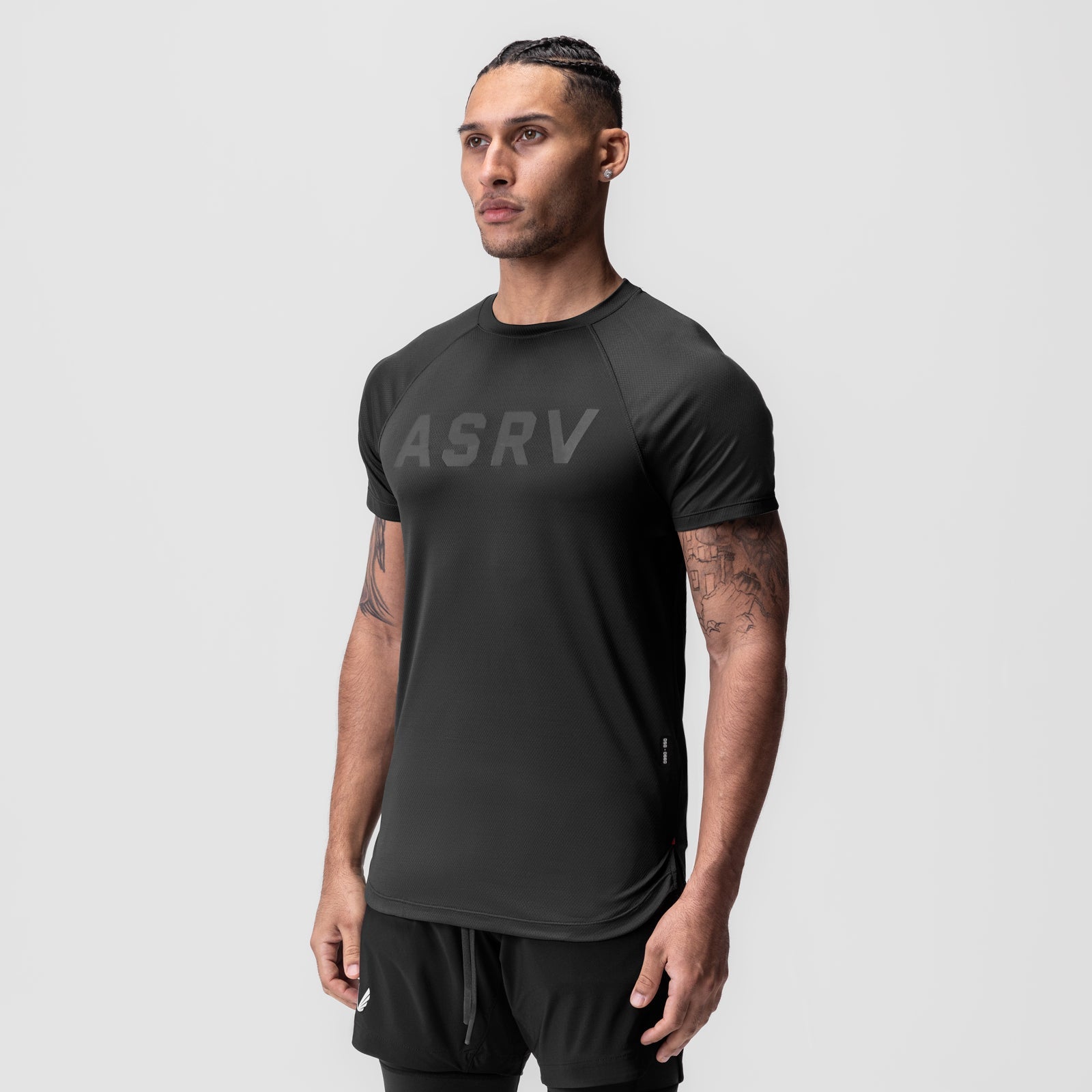 0660. AeroSilver® Established Tee - Black "ASRV"