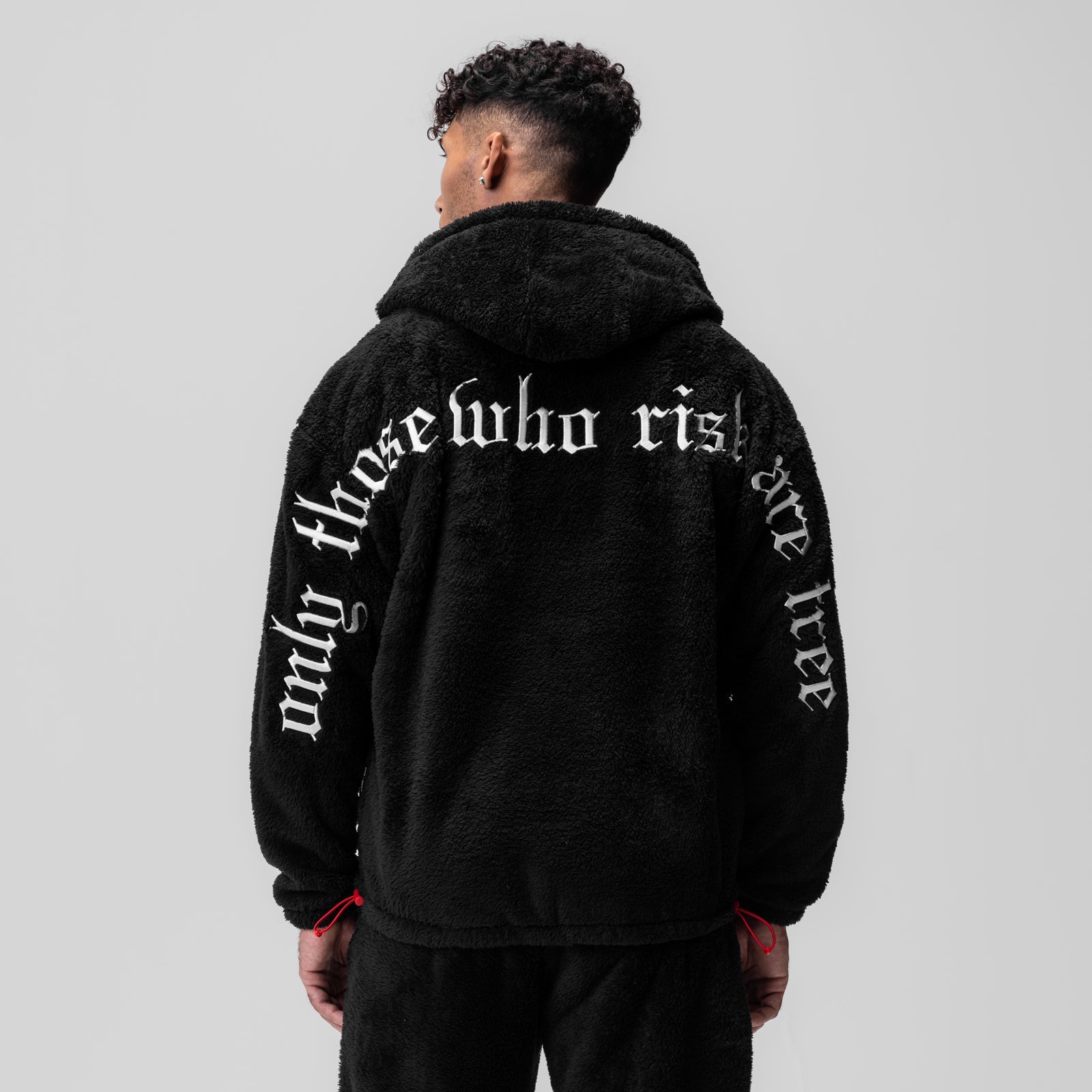 0553. Sherpa Recovery Hoodie - Black/White