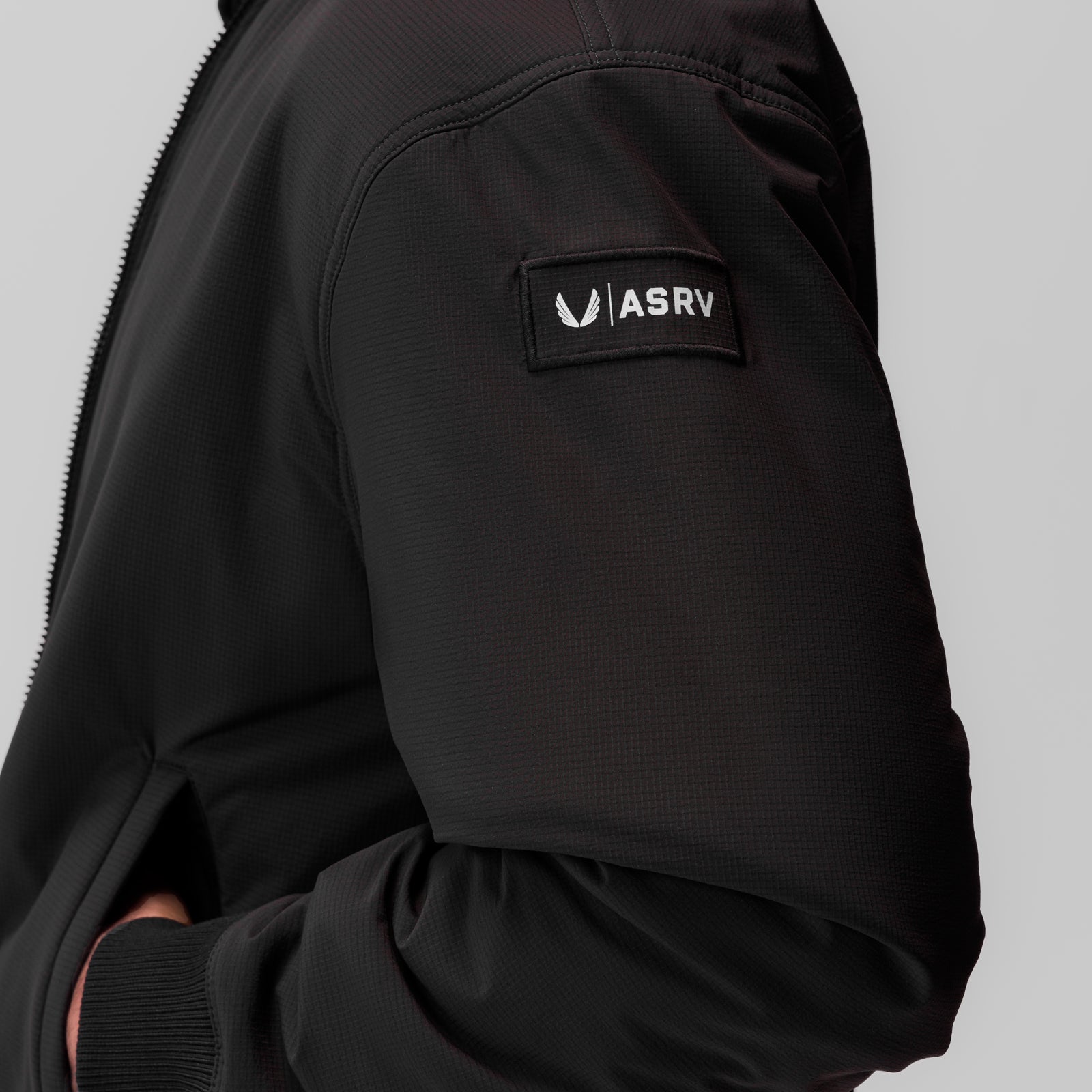 0858. Ripstop Insulated Bomber Jacket - Black