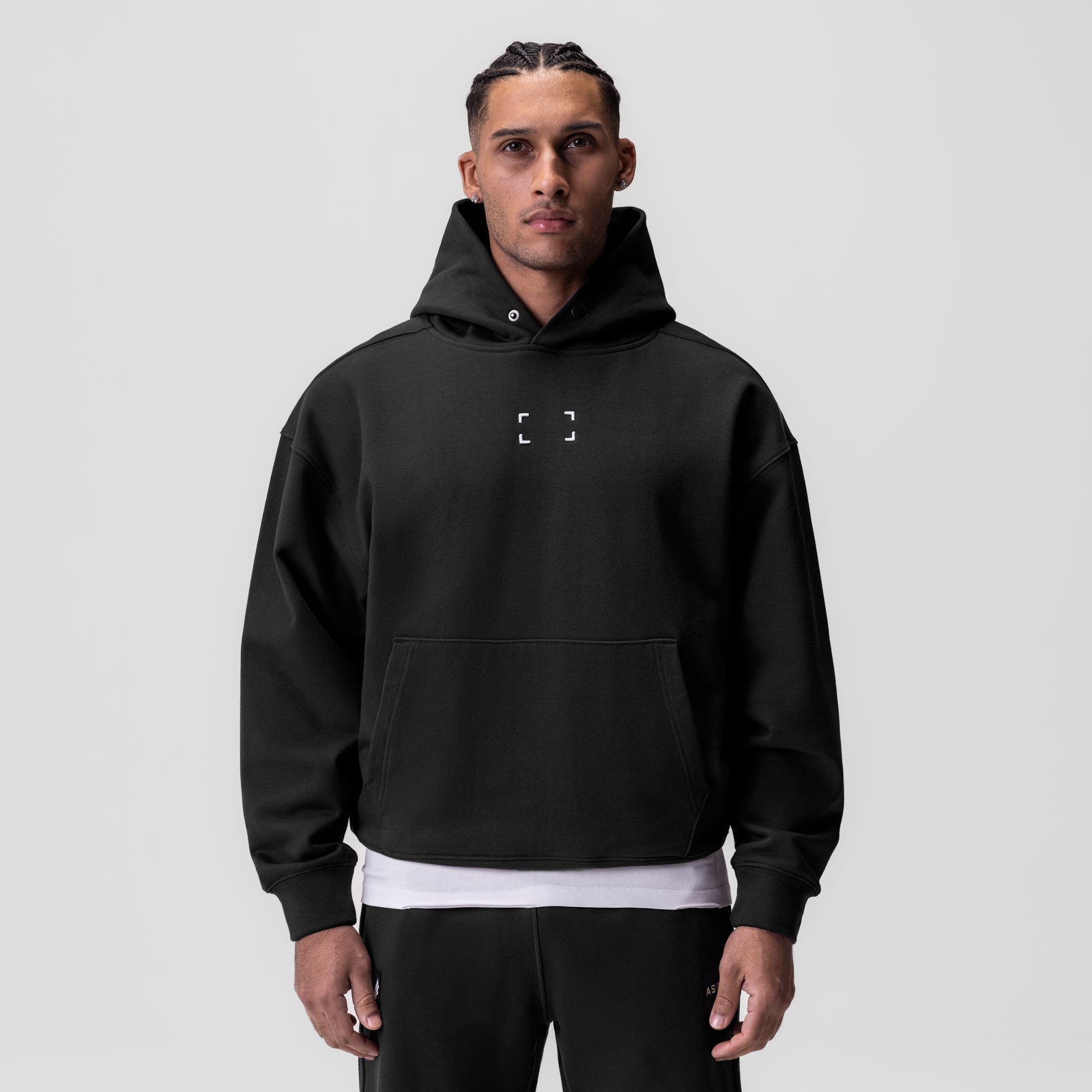 0648. Tech-Terry™ Hoodie - Black "Space Bracket"