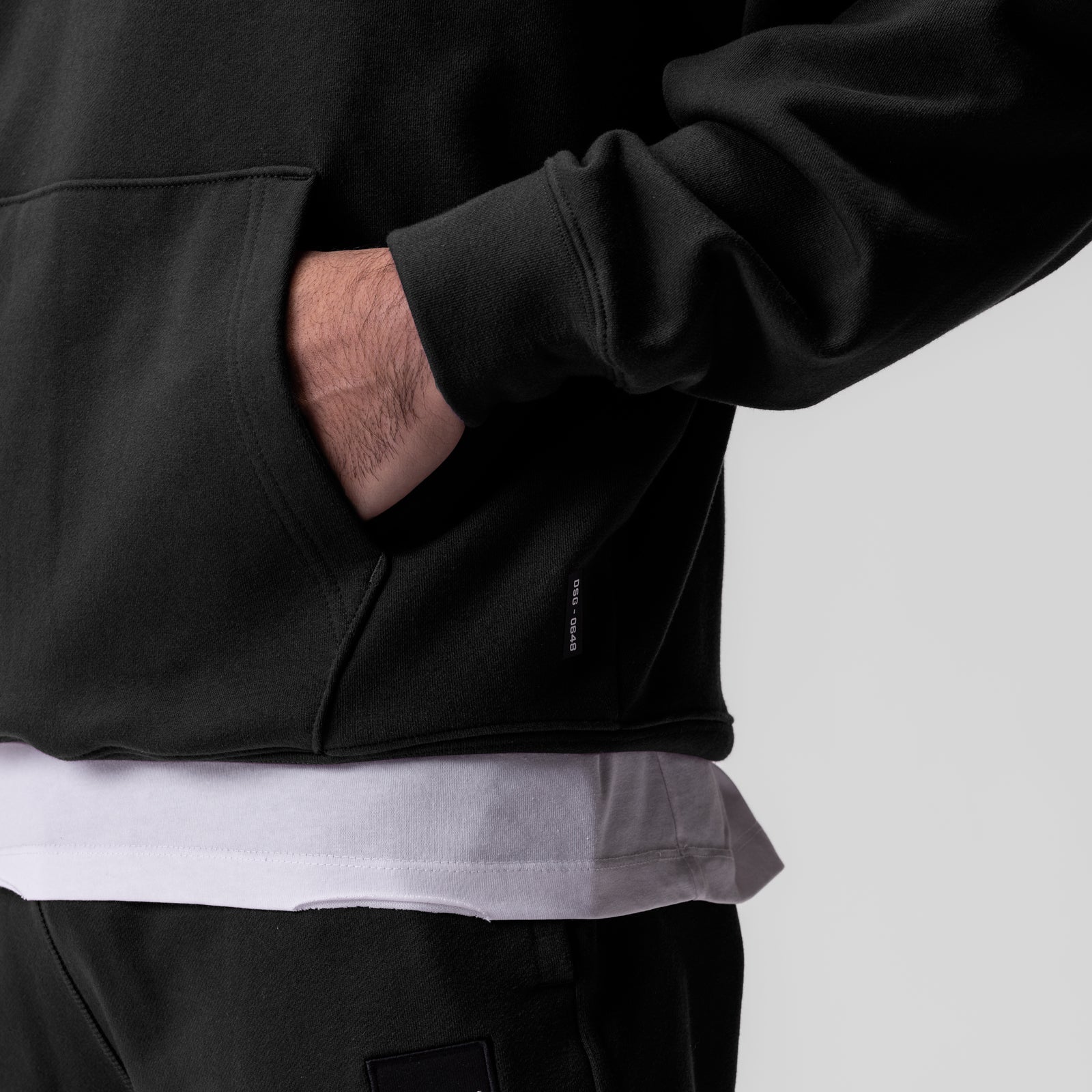 0648. Tech-Terry™ Hoodie - Black "Space Bracket"