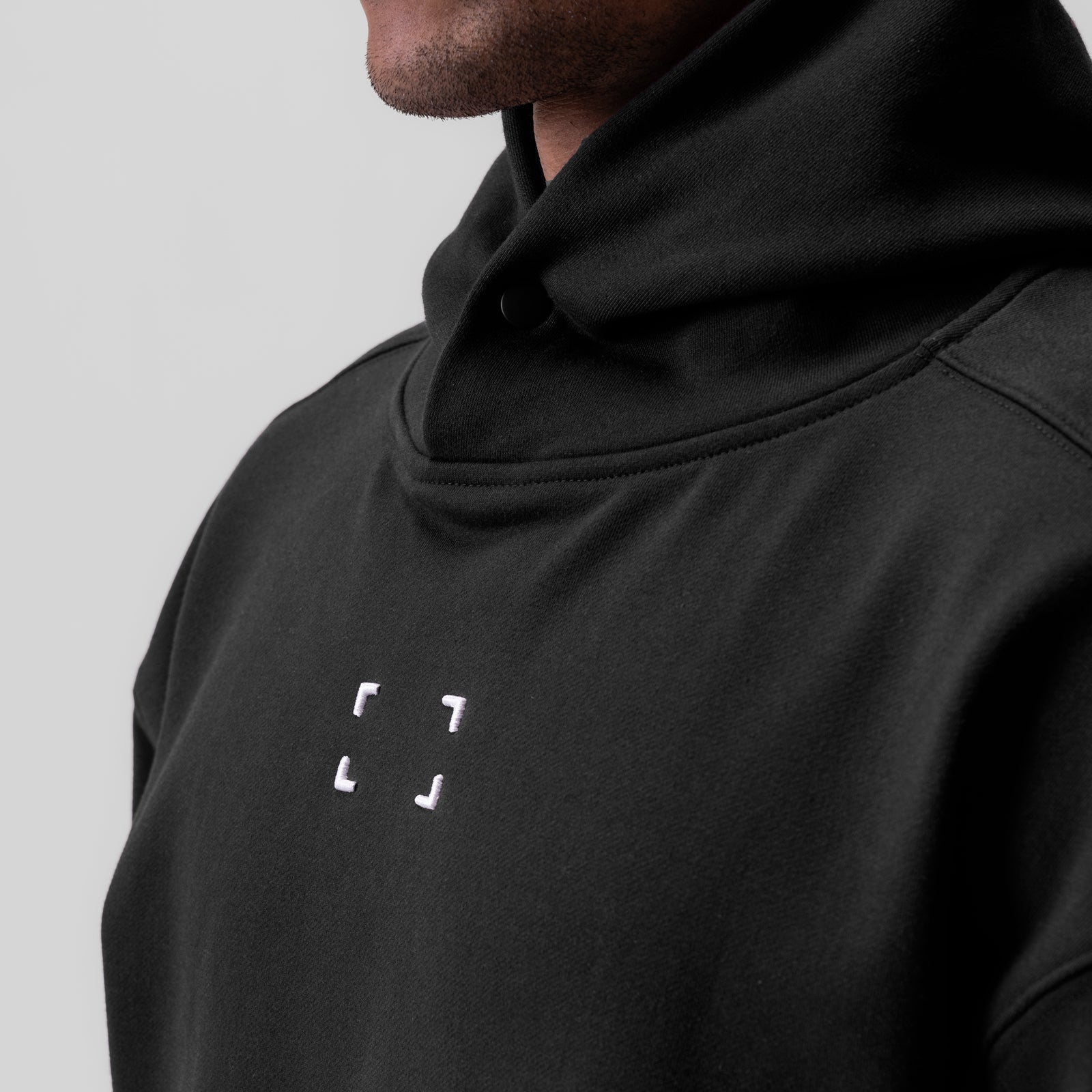 0648. Tech-Terry™ Hoodie - Black "Space Bracket"