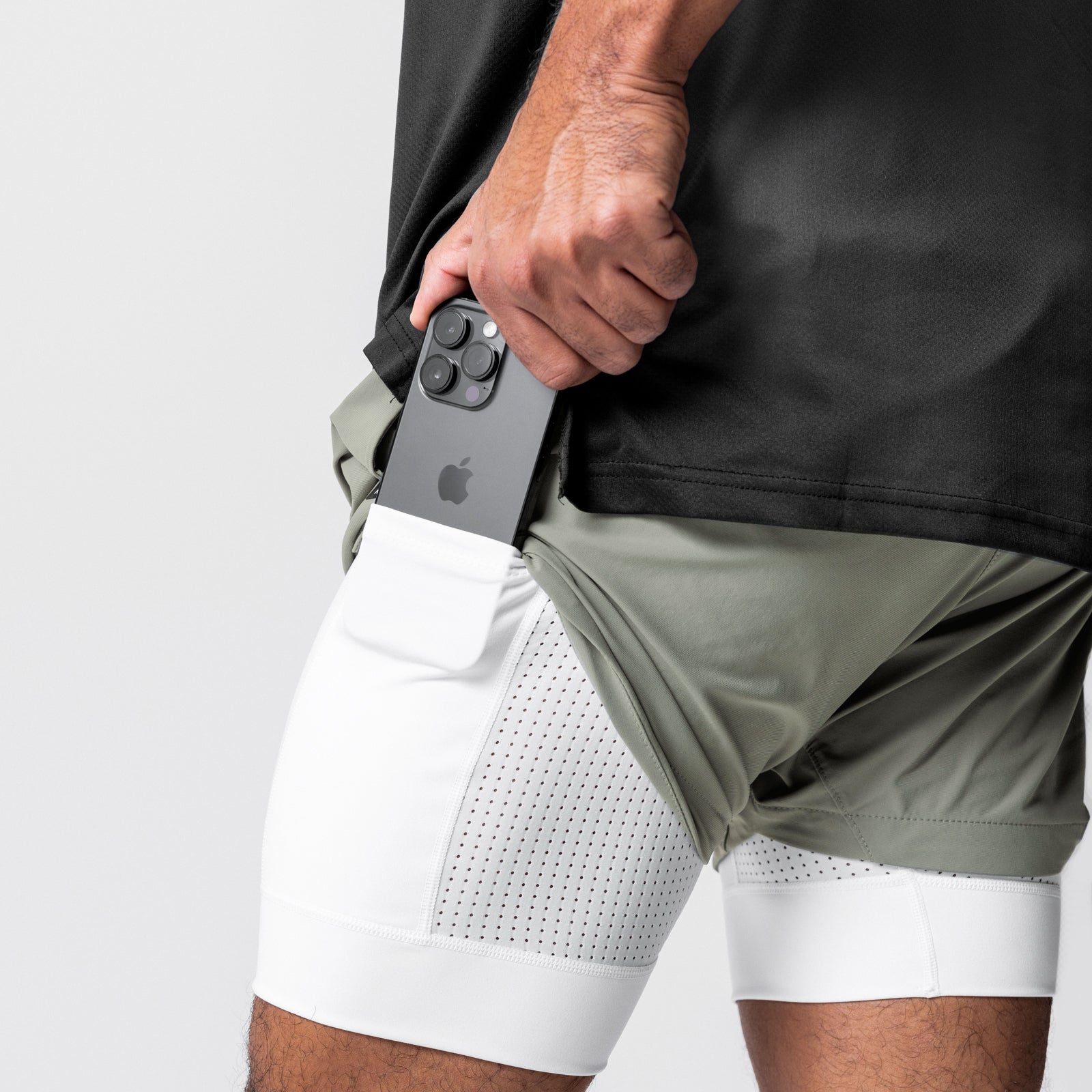 0622. Tetra-Lite® 5" Liner Short - Sage/White