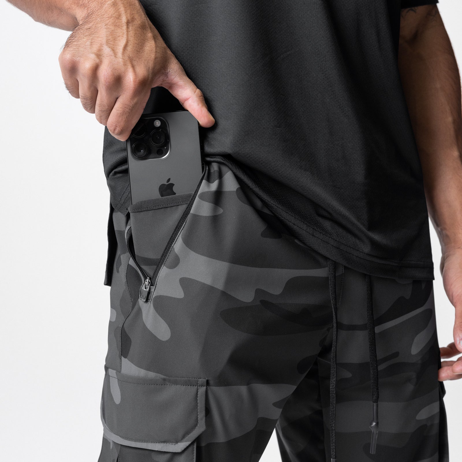 0437. Tetra-Lite® Cargo High Rib Jogger - Black Camo