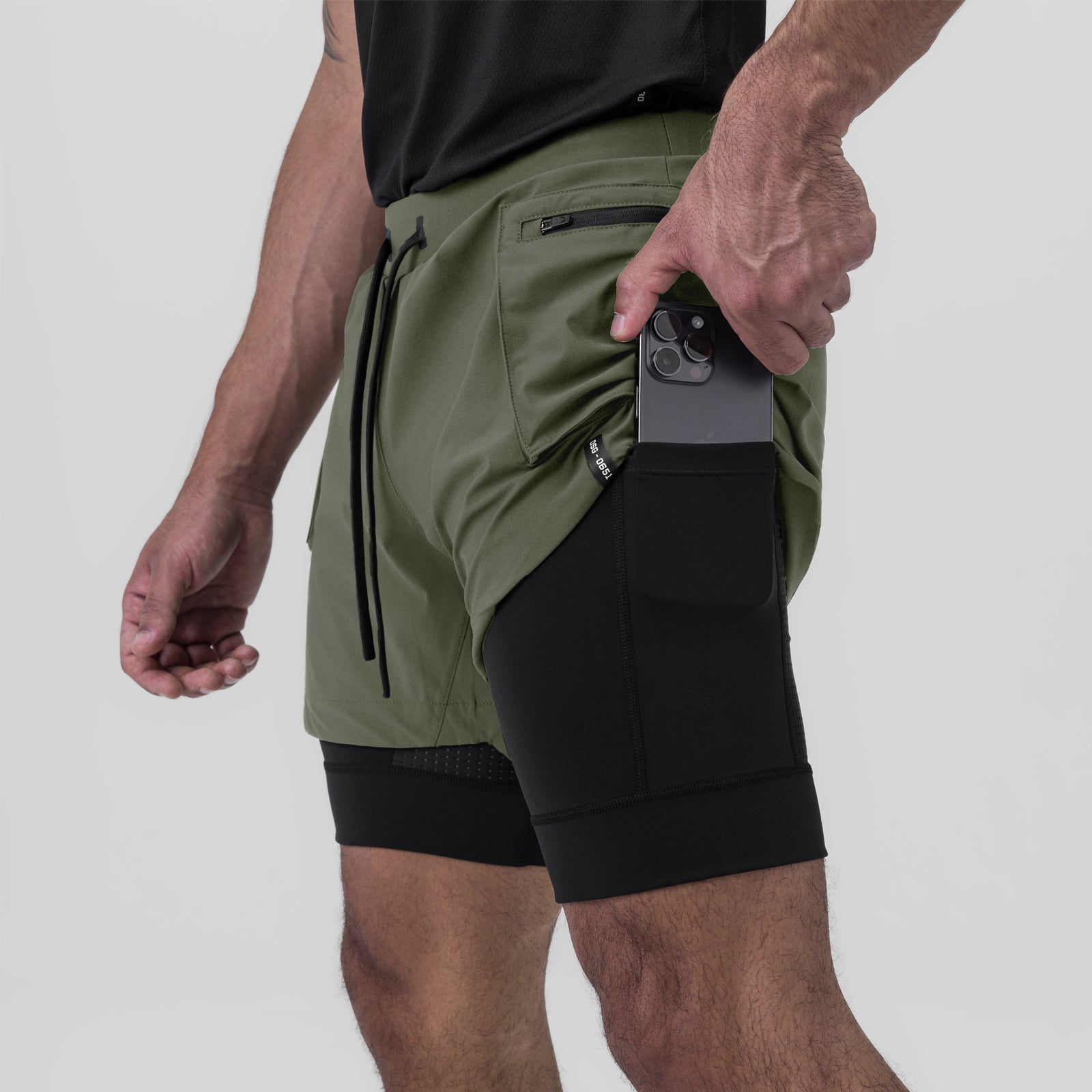 0651. Tetra-Lite® 5" Liner Cargo Short - Olive