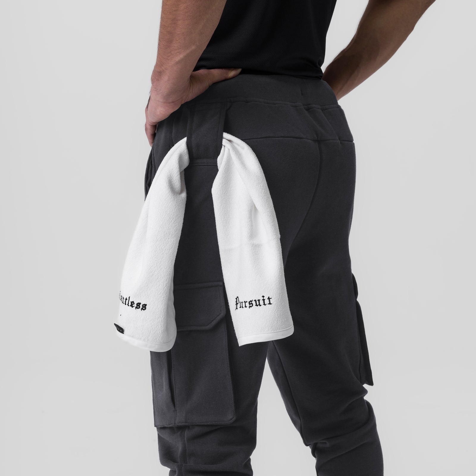 0654. Tech-Terry™ Cargo High Rib Jogger - Dusk Black