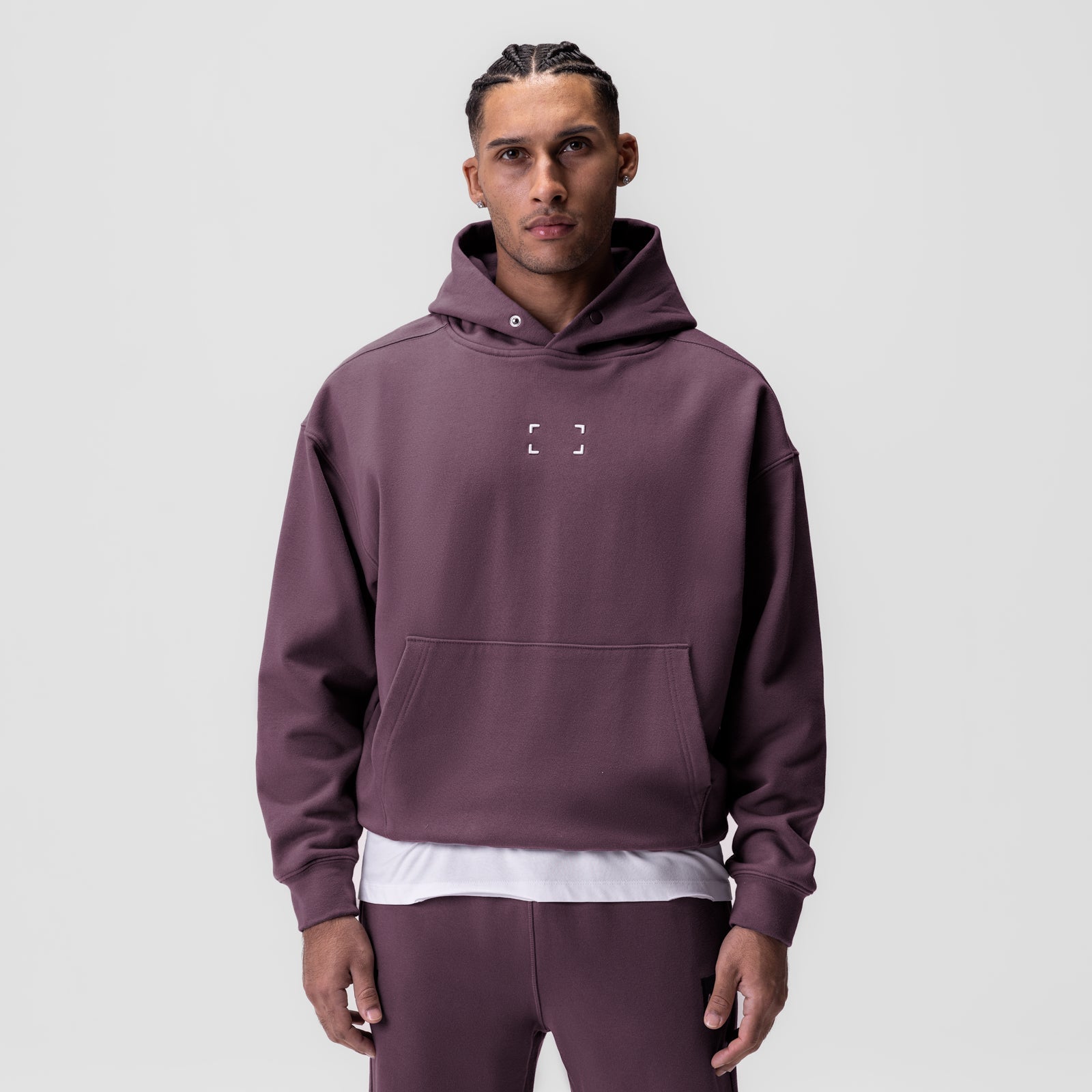 0648. Tech-Terry™ Hoodie - Deep Purple "Space Bracket"