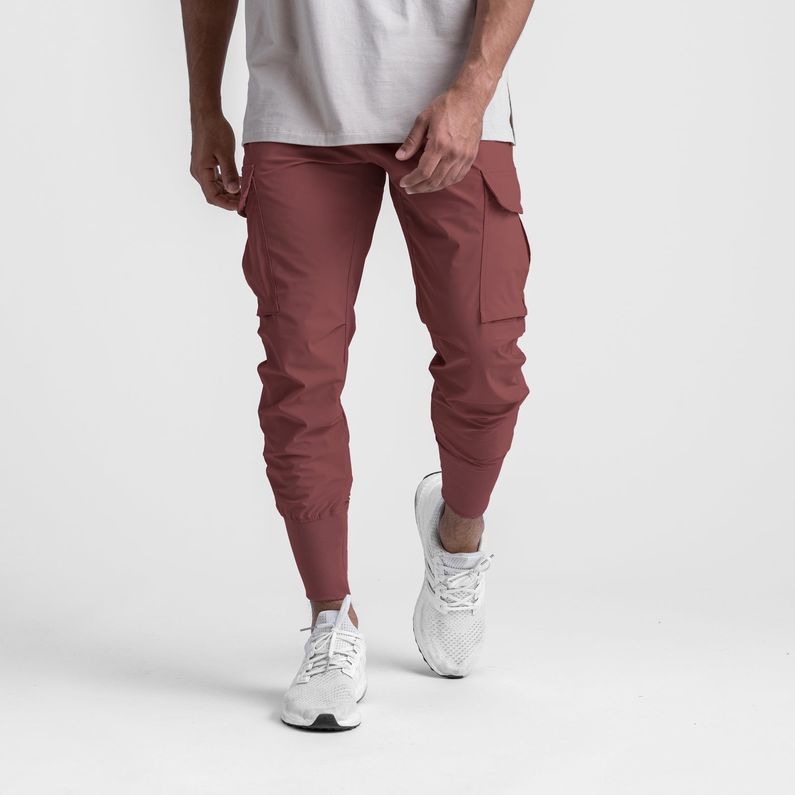 0437. Tetra-Lite® Cargo High Rib Jogger - Red Earth