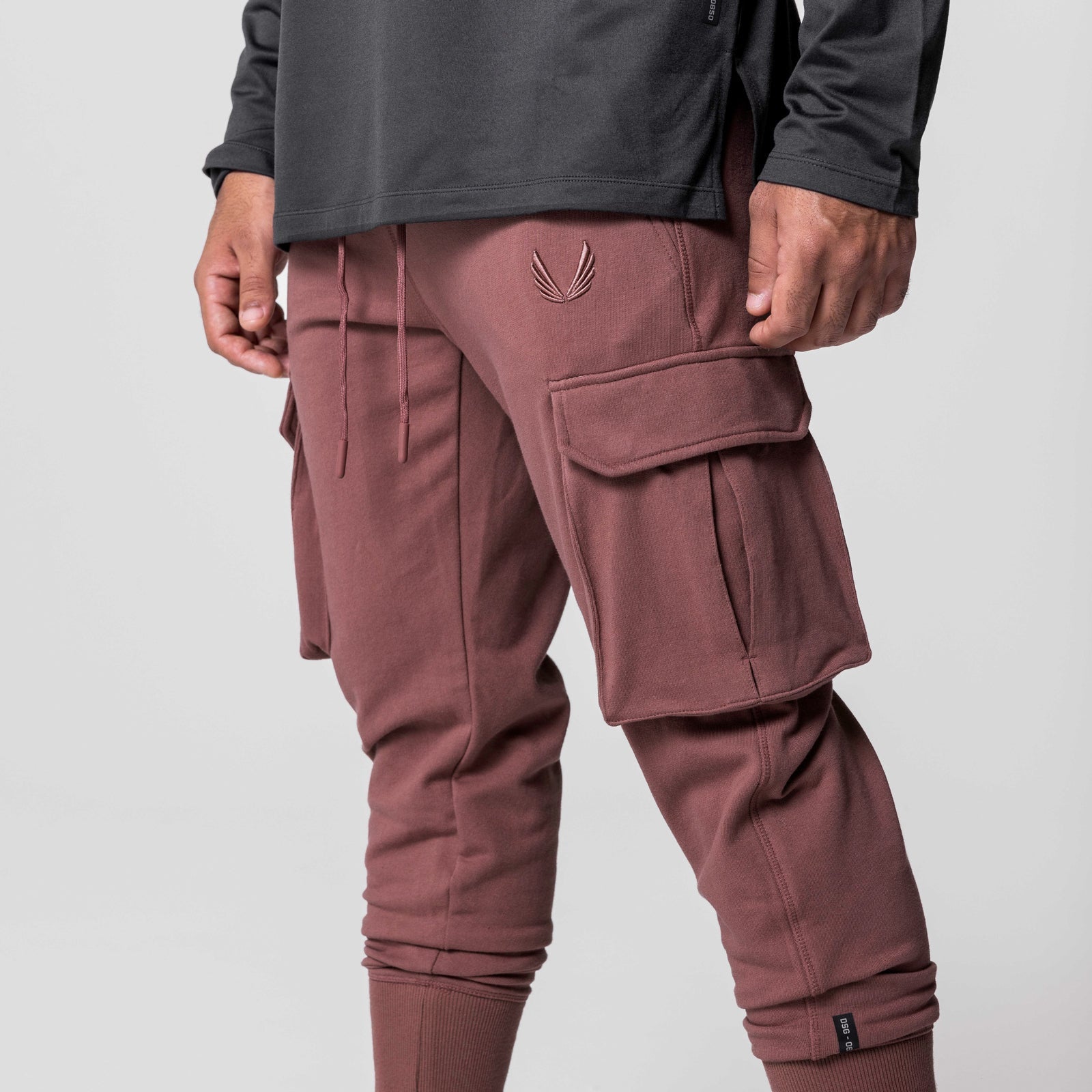 0654. Tech-Terry™ Cargo High Rib Jogger - Red Earth