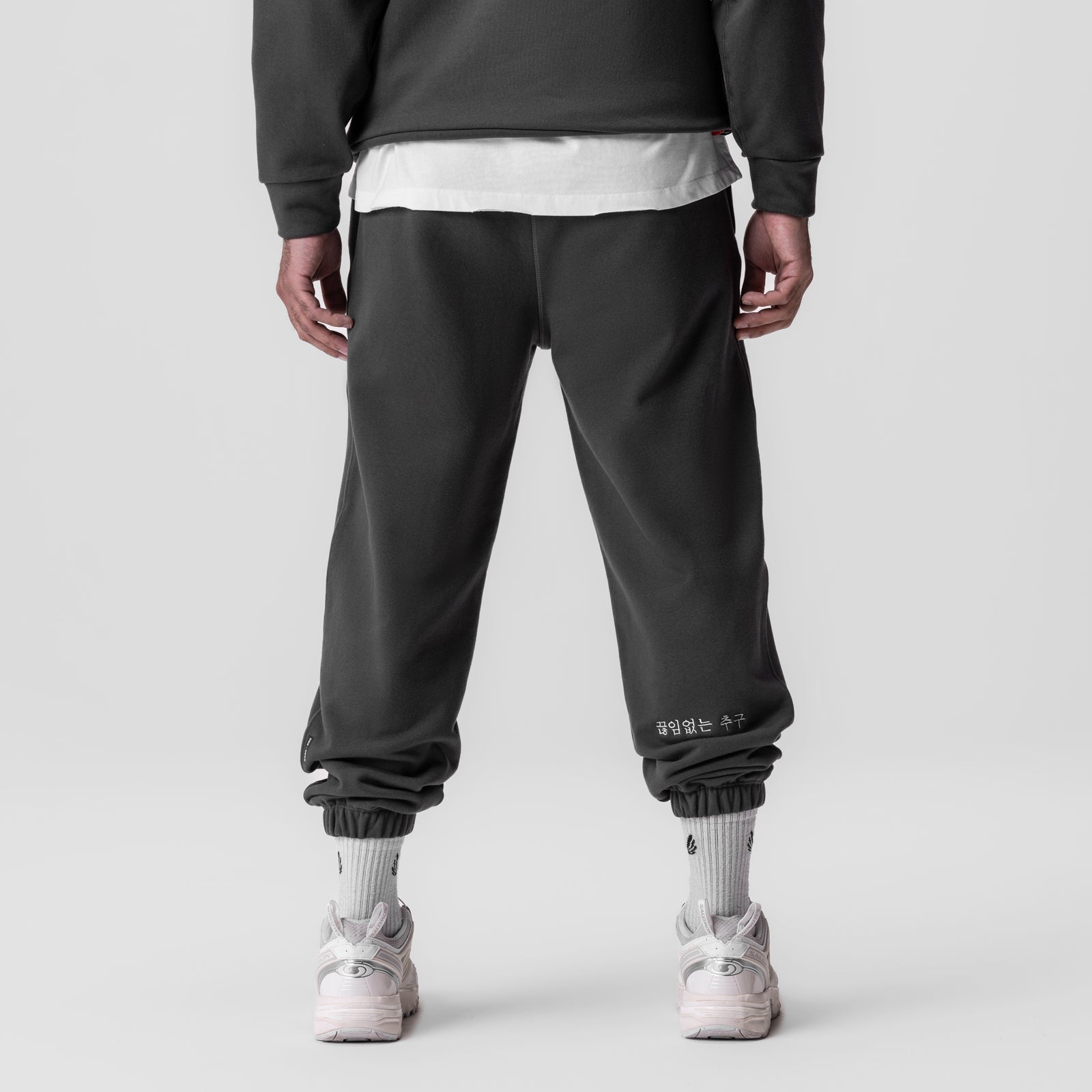 0655. Tech-Terry™ Oversized Sweats - Space Grey "Emblem"