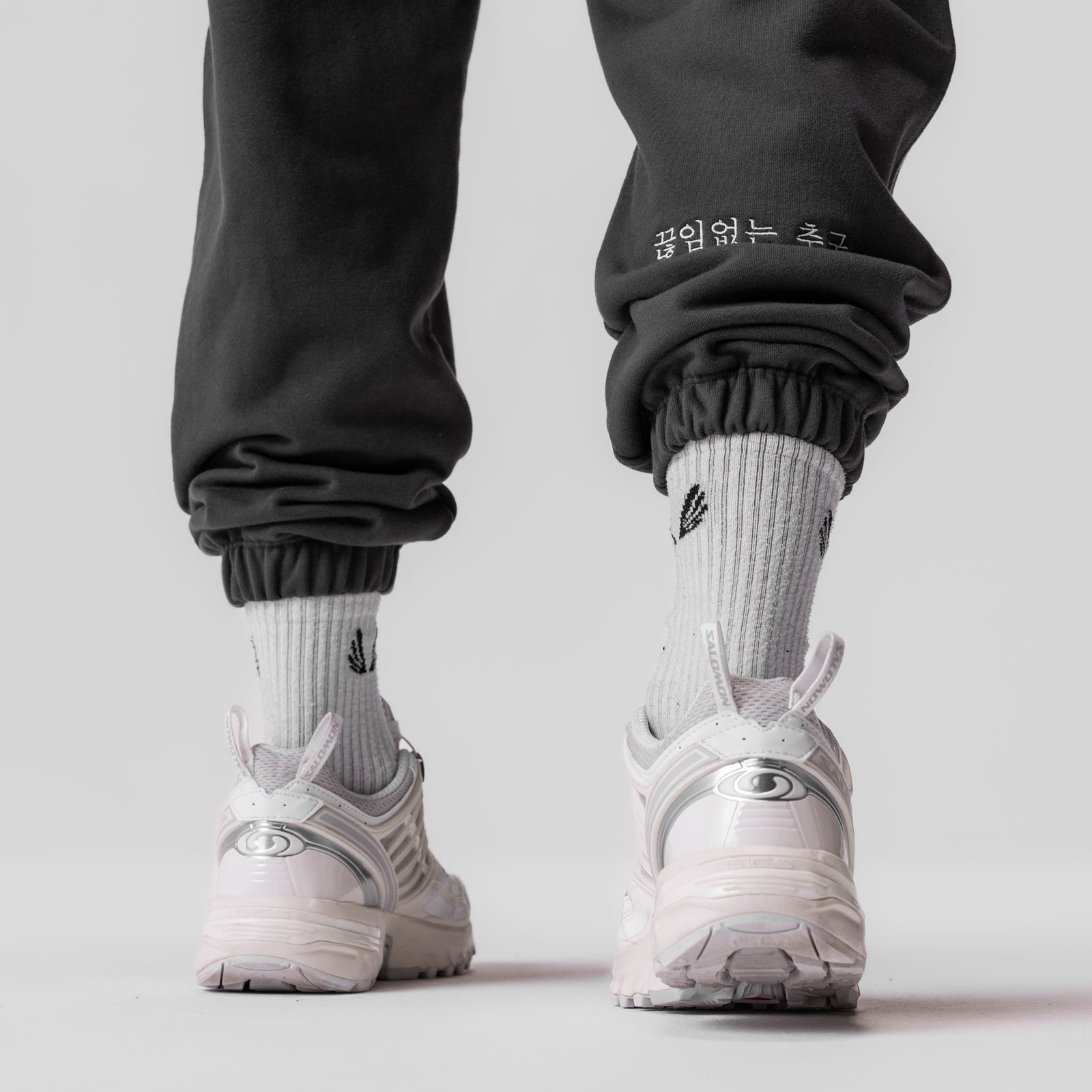 0655. Tech-Terry™ Oversized Sweats - Space Grey "Emblem"