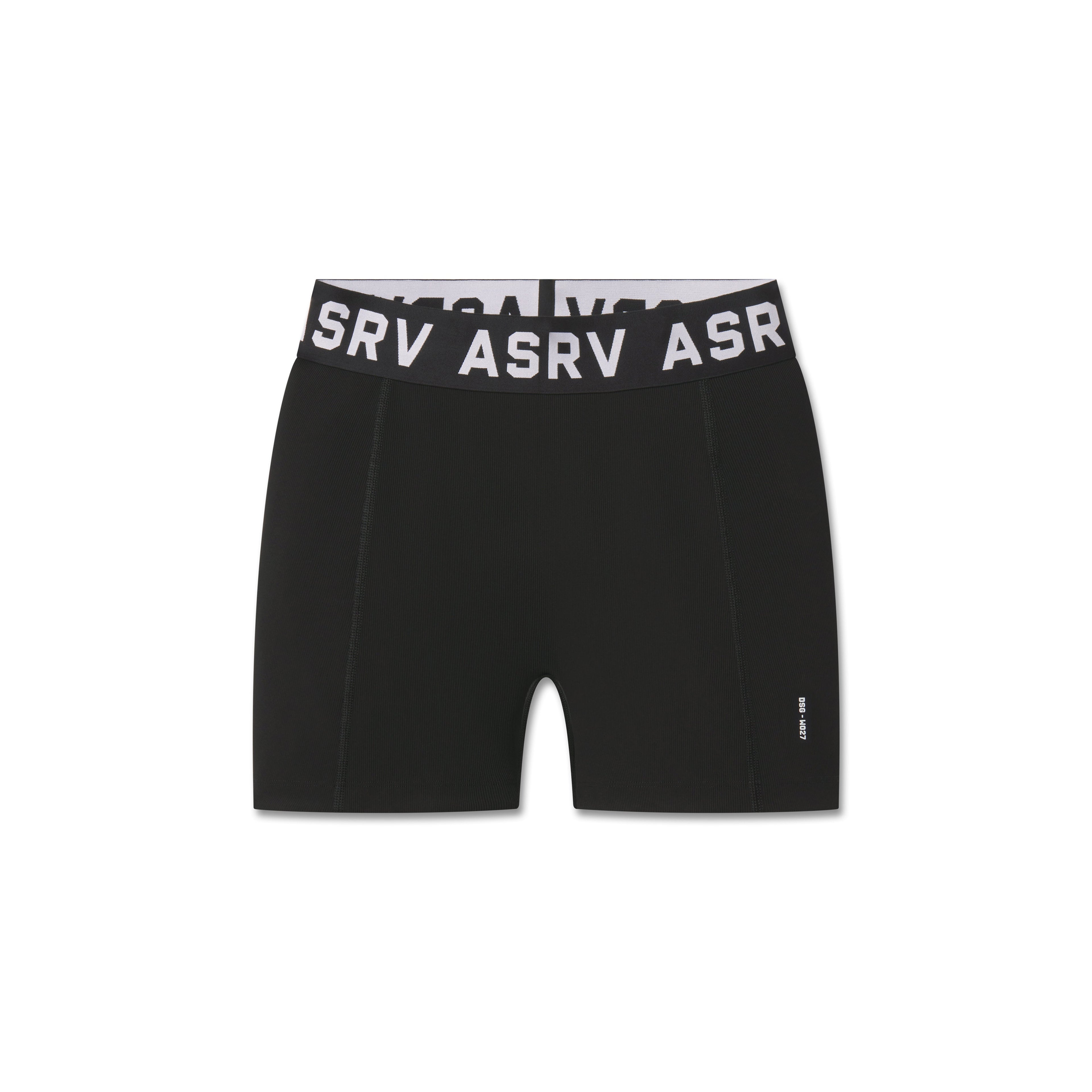 W027. LYCRA® Ribbed Short - Black