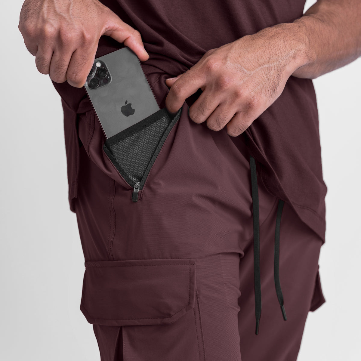 0437. Tetra-Lite® Cargo High Rib Jogger - Faded Plum